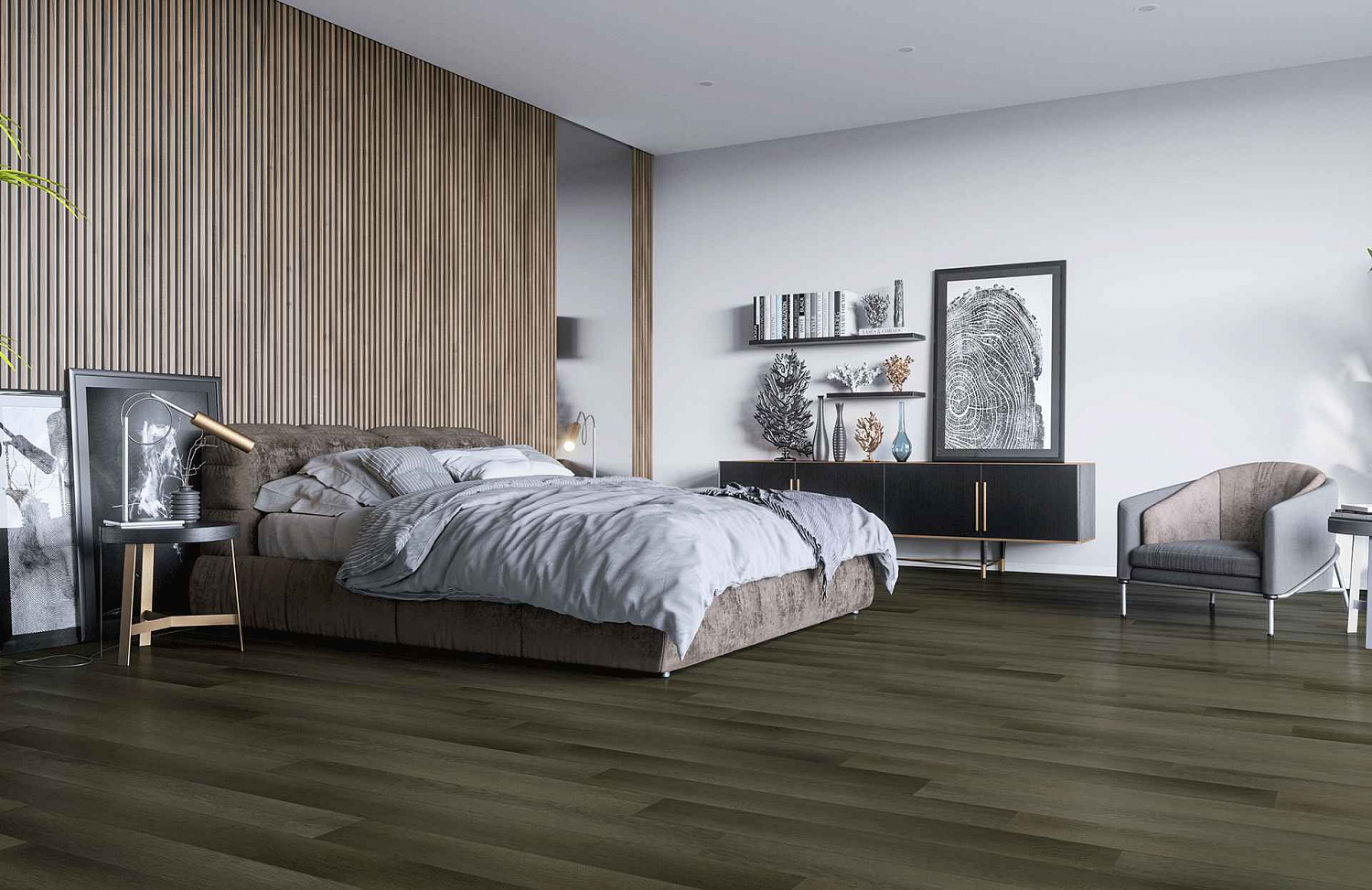SPC-ламинат Home Expert Natural Дуб Ночной лес градиент (замковая)